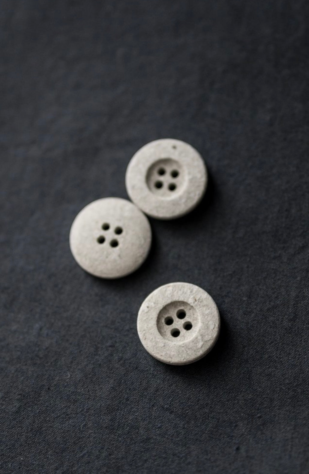 Chalk Recycled Cotton Buttons