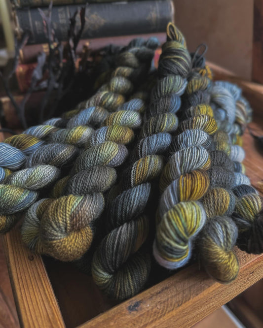Hand-dyed BFL Fingering