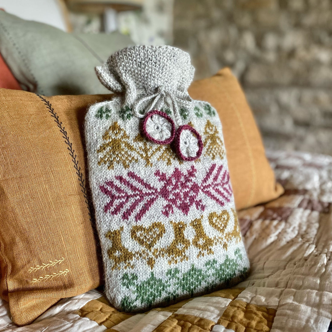 Winter Hot Water Bottle knitting kit