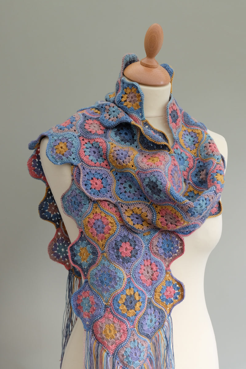Mystical Lanterns crochet scarf pattern