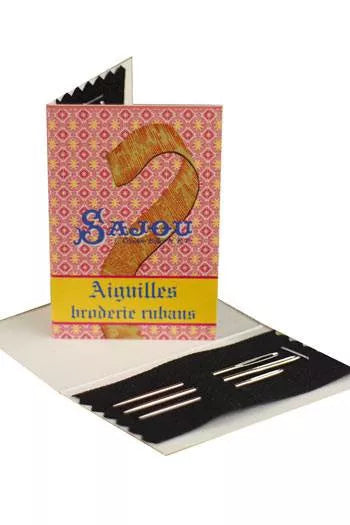 Three ribbon embroidery needles