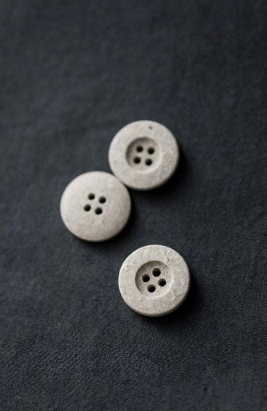 Chalk Recycled Cotton Buttons