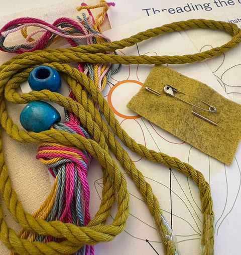 Drawstring bag embroidery kit