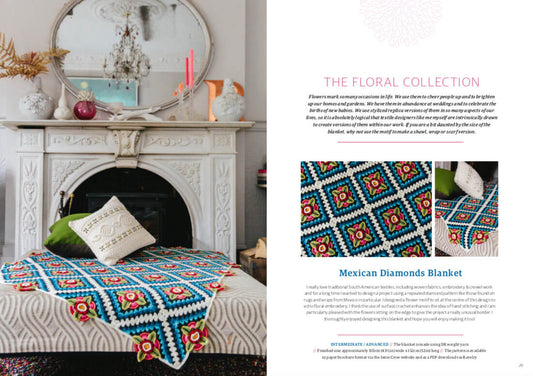 Mexican Diamonds Blanket crochet pattern